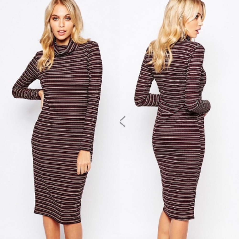 SOLD-Boohoo striped midi dress US4 bought from ASOS